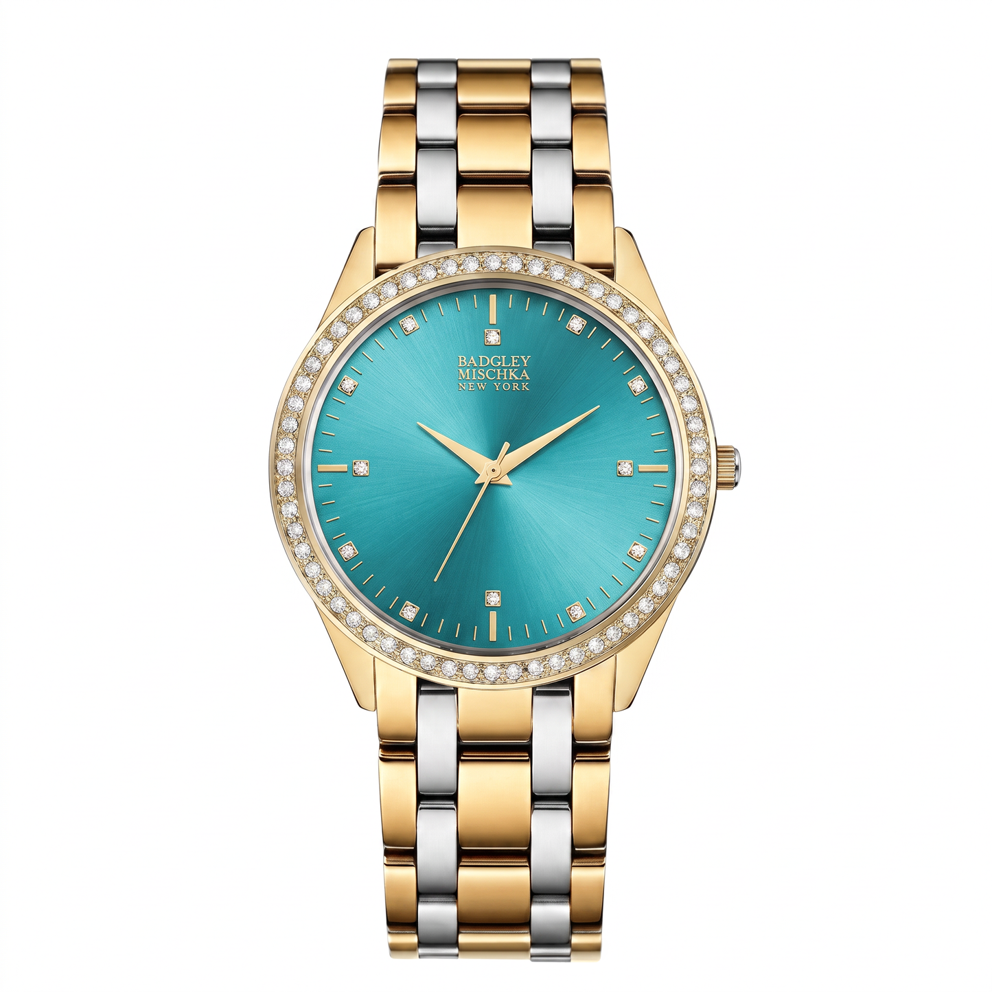 Luxe Legacy 2-Tone Watch Collection - Gold Aquamarine Blue