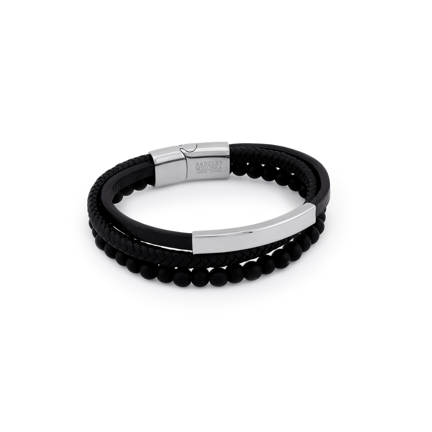 Men’s Obsidian Layered Bracelet