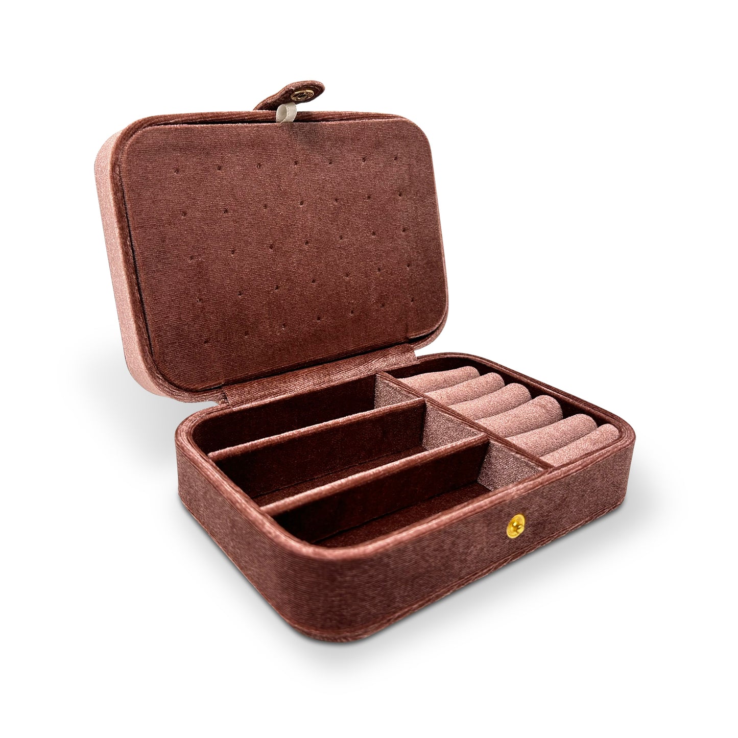 Gemma Velvet Jewelry Case with Snap Closure
