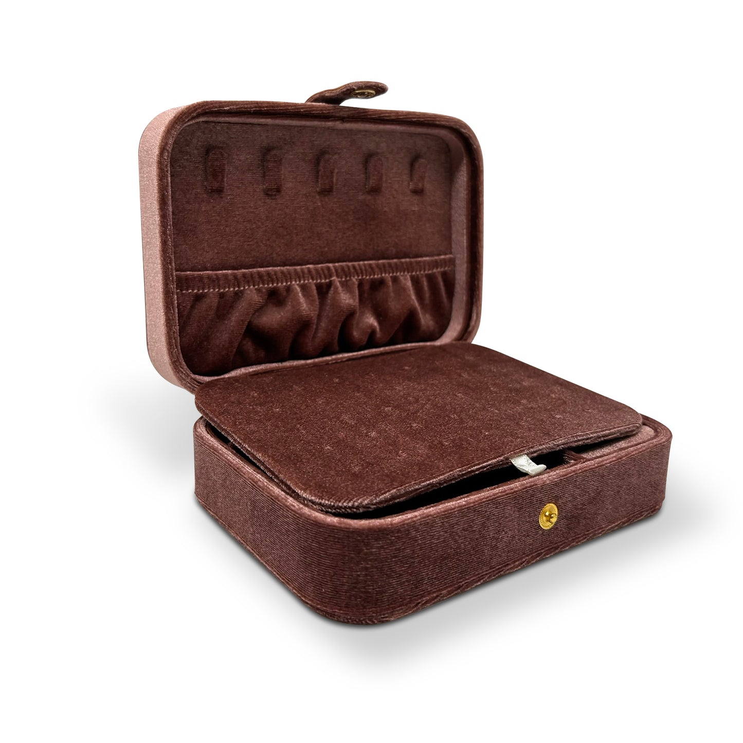 Gemma Velvet Jewelry Case with Snap Closure