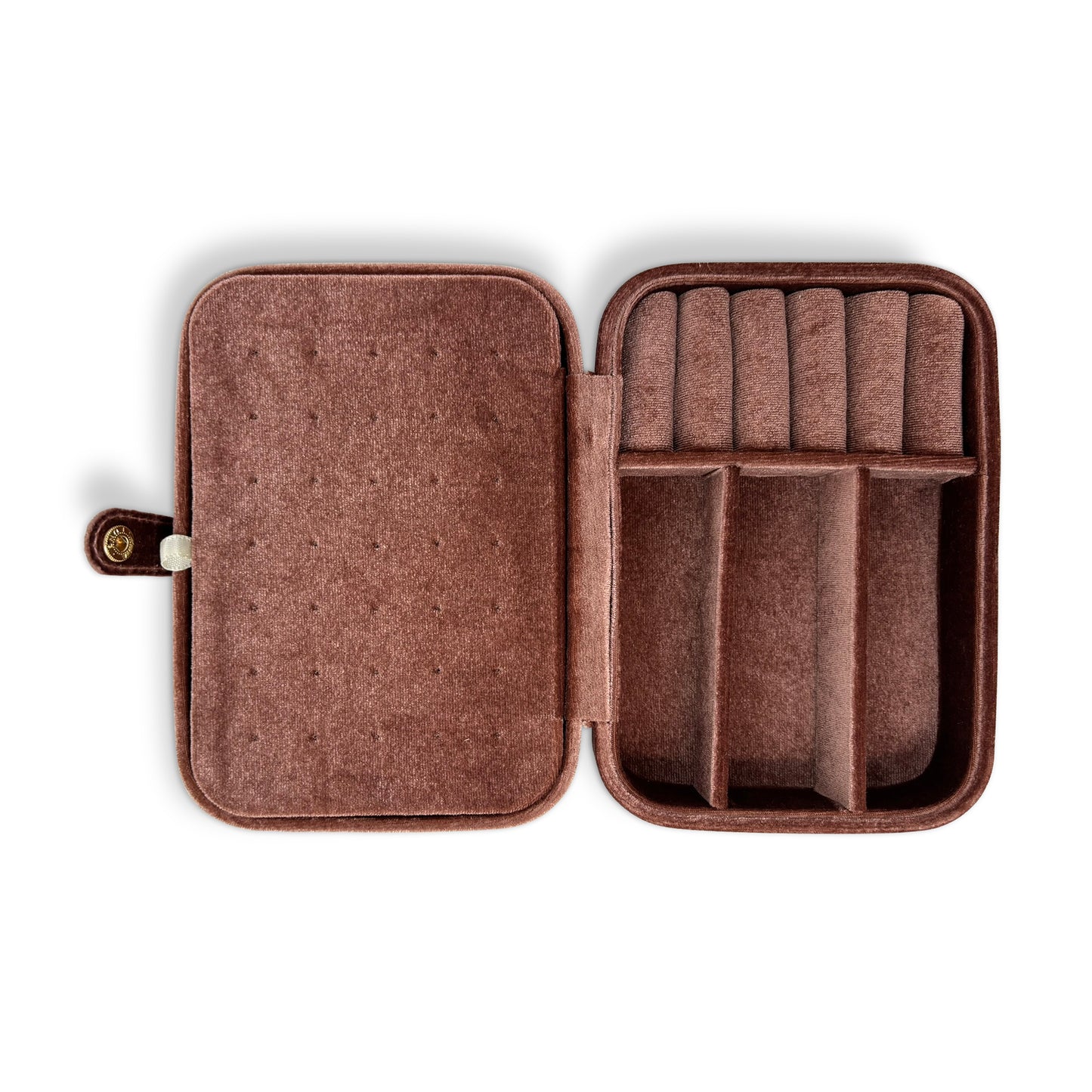 Gemma Velvet Jewelry Case with Snap Closure
