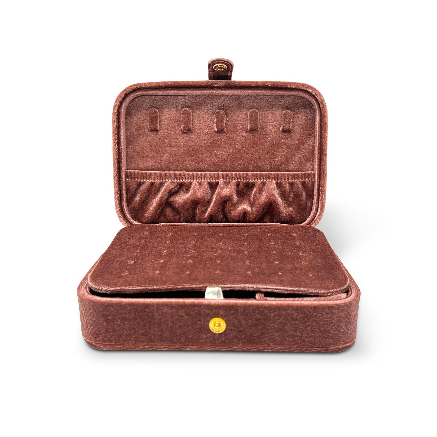 Gemma Velvet Jewelry Case with Snap Closure