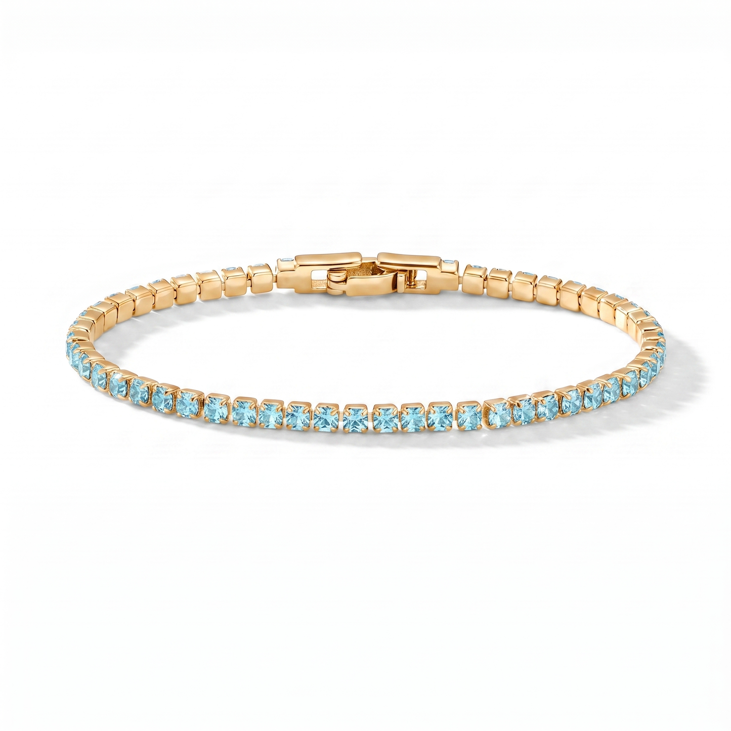 Luxe Tennis Bracelet - Aquamarine