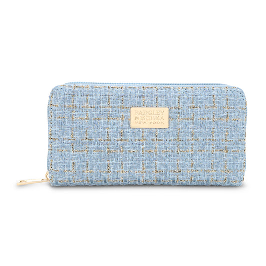 The Tara Tweed Wallet - Blue
