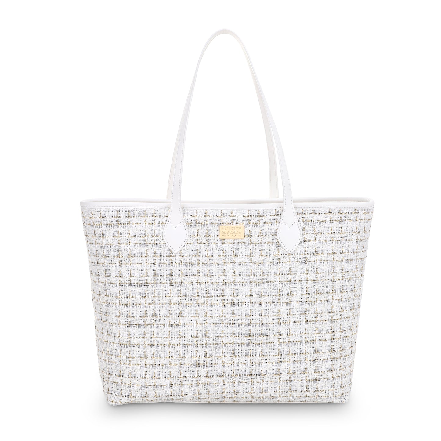 The Tara Tweed Tote - White