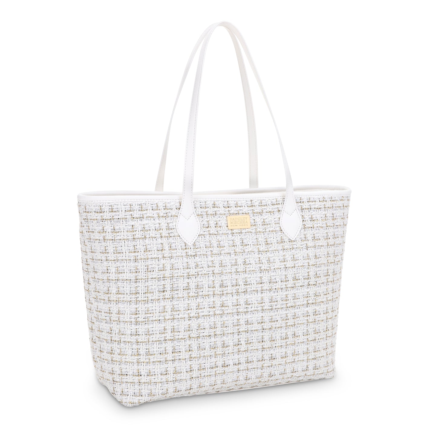 The Tara Tweed Tote - White