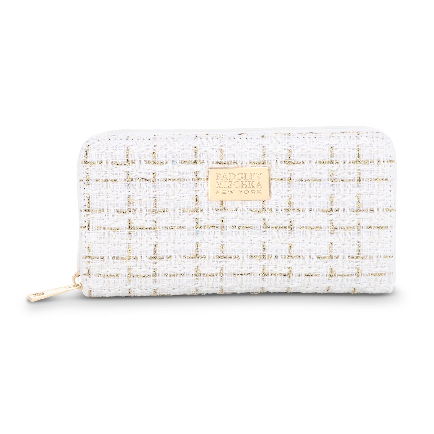 The Tara Tweed Wallet - White
