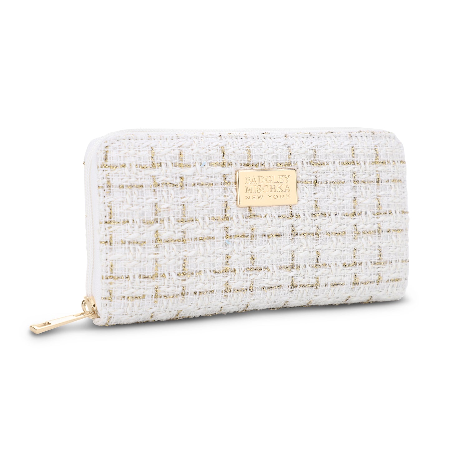 The Tara Tweed Wallet - White