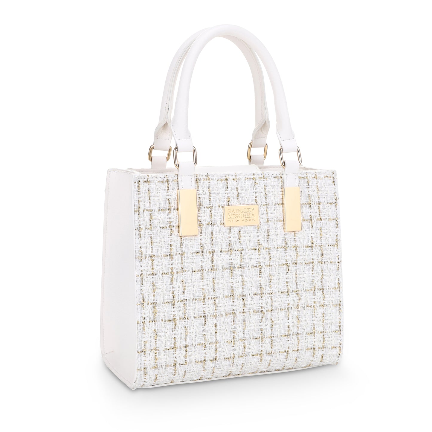 The Tara Tweed Satchel - White