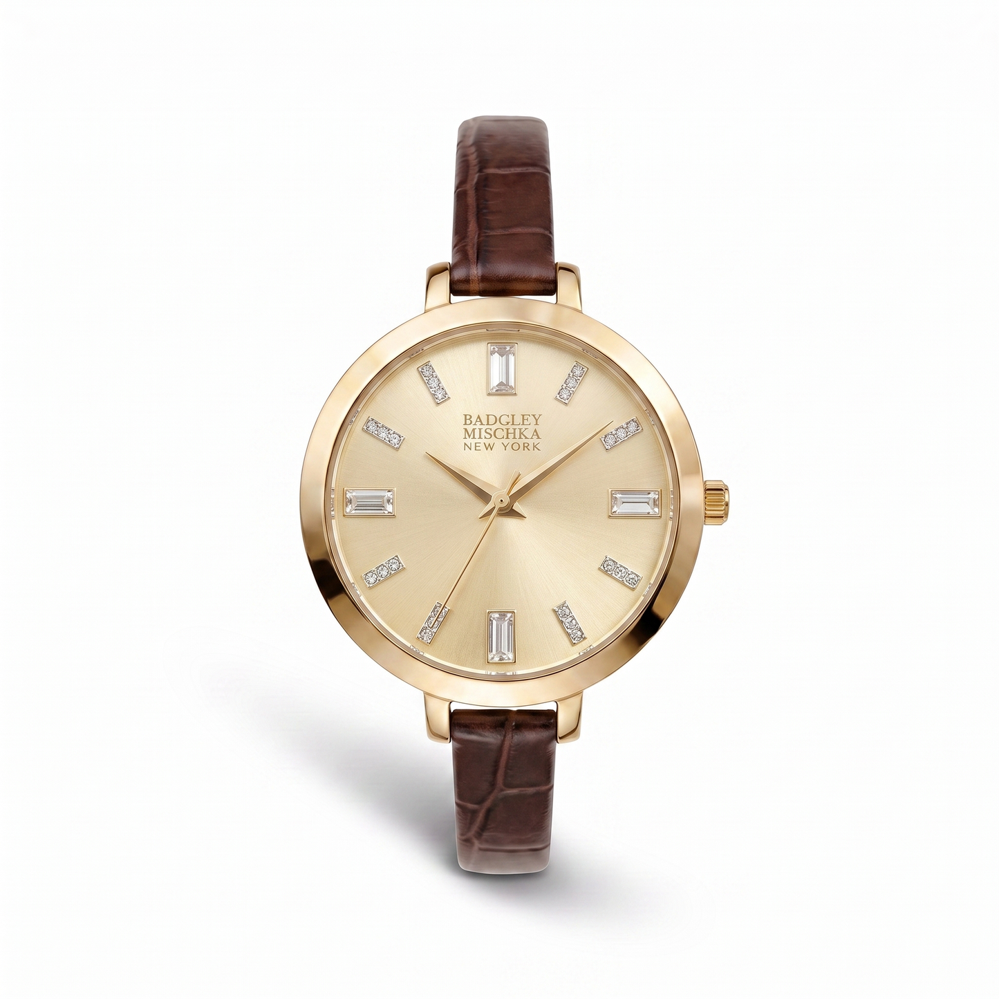Elle Croc Strap Watch - Gold Dial
