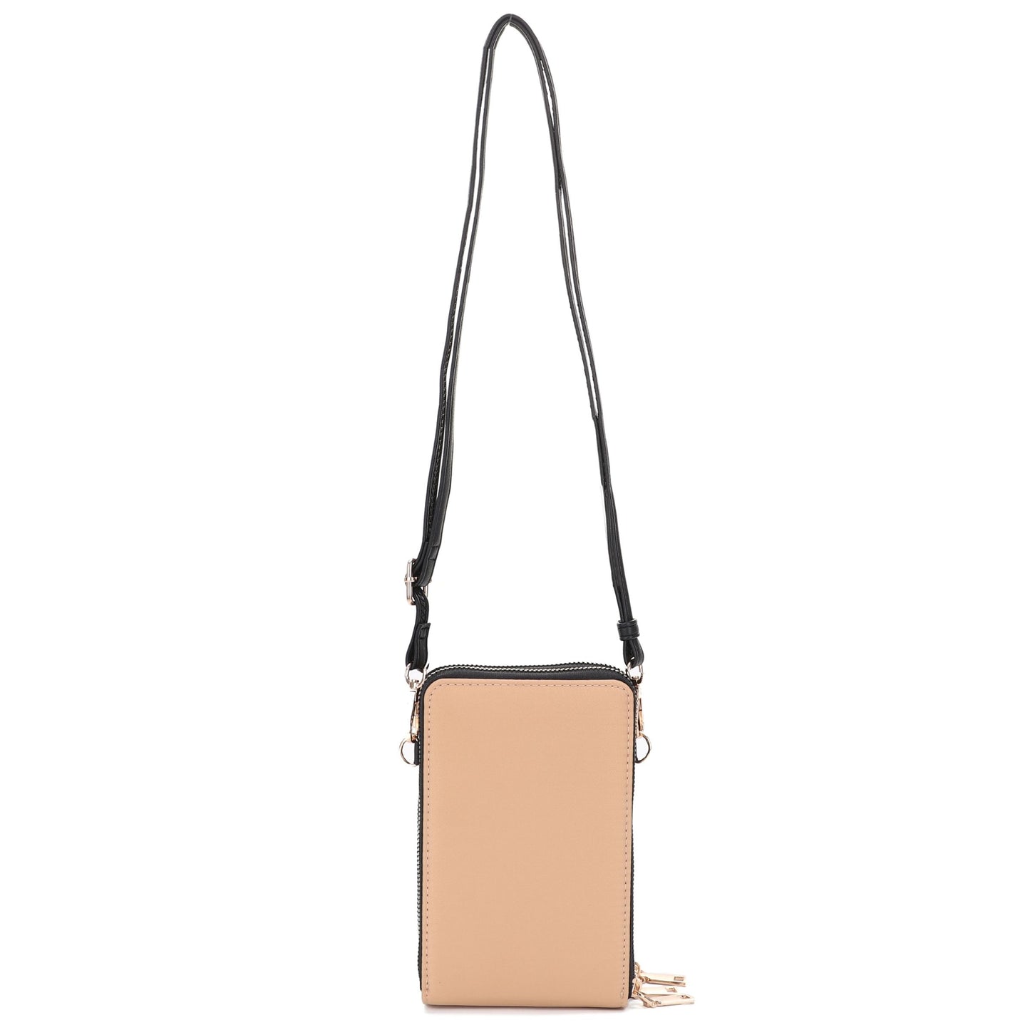 The Natasha Nylon Double Diamond Quilted Slim Crossbody (WOS) with Vegan Leather Trim