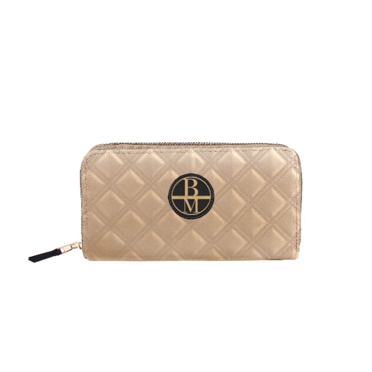 The Natasha Nylon Double Diamond Quilted Single Zip Wallet