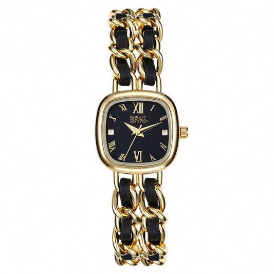 Tara Luxe Chain Watch - Black