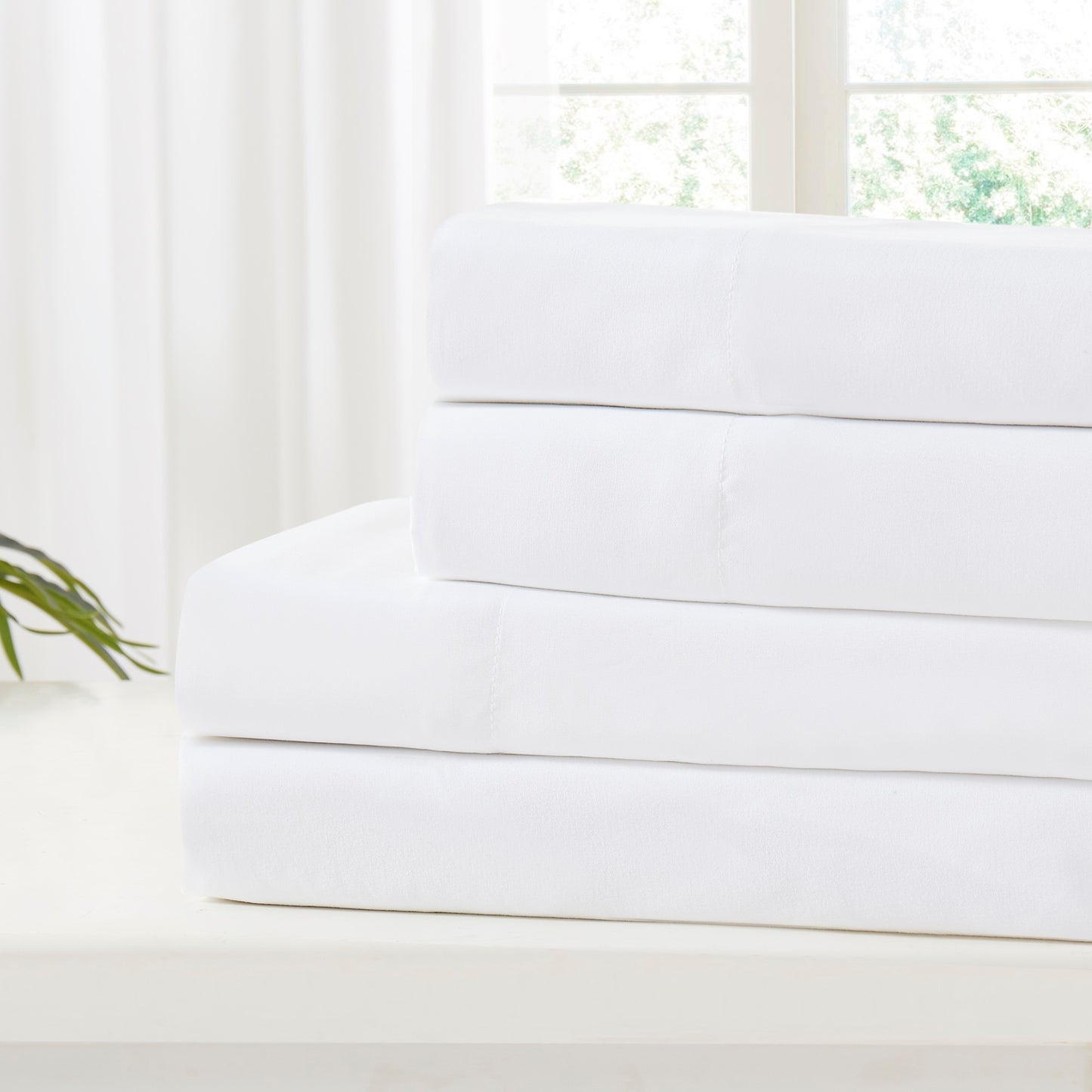 4pc Solid Microfiber Sheet Set