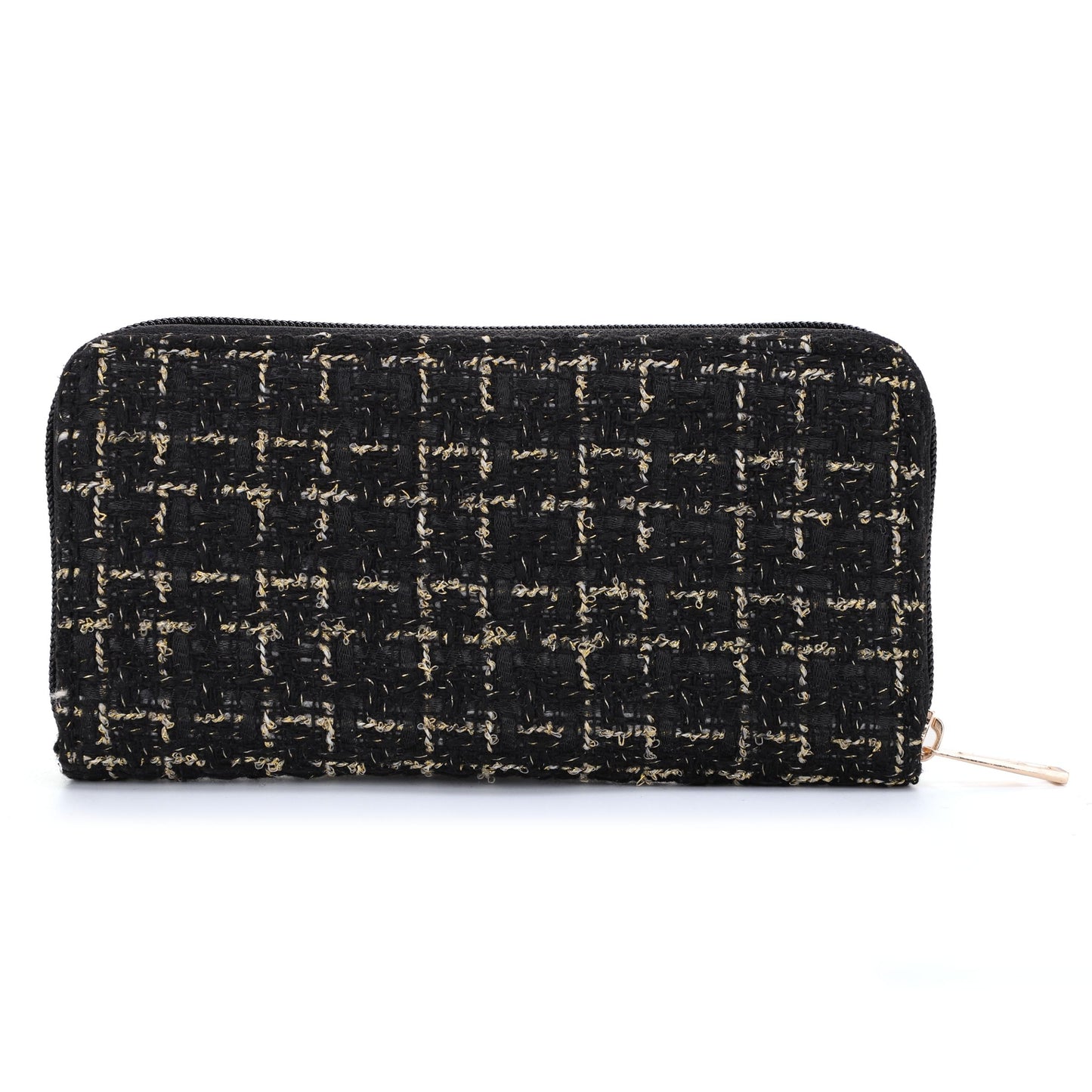 The Tara Tweed Wallet - Black