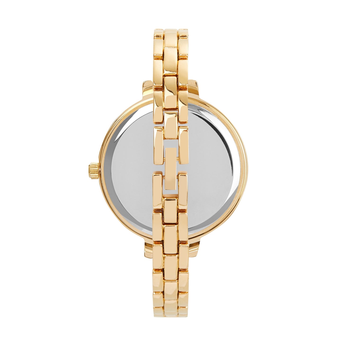 Women's Gold Round Bangle Watch with Green Dial