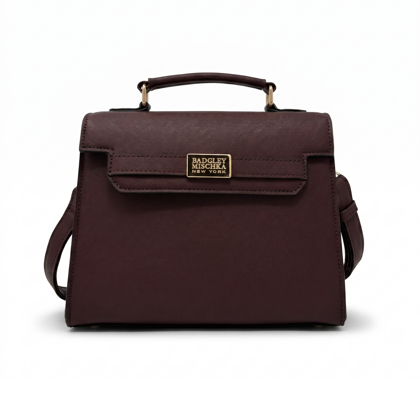 The Louise Saffiano Luxury Dépêches Bag with shoulder strap