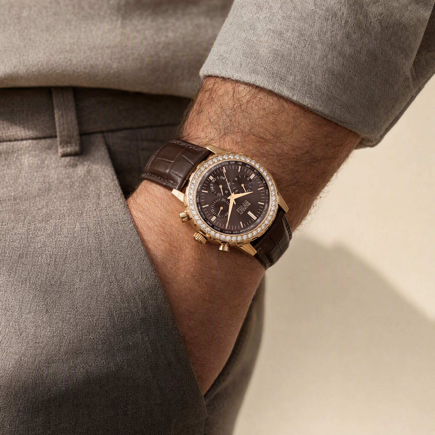 Black & Brown Crystal Watch Collection