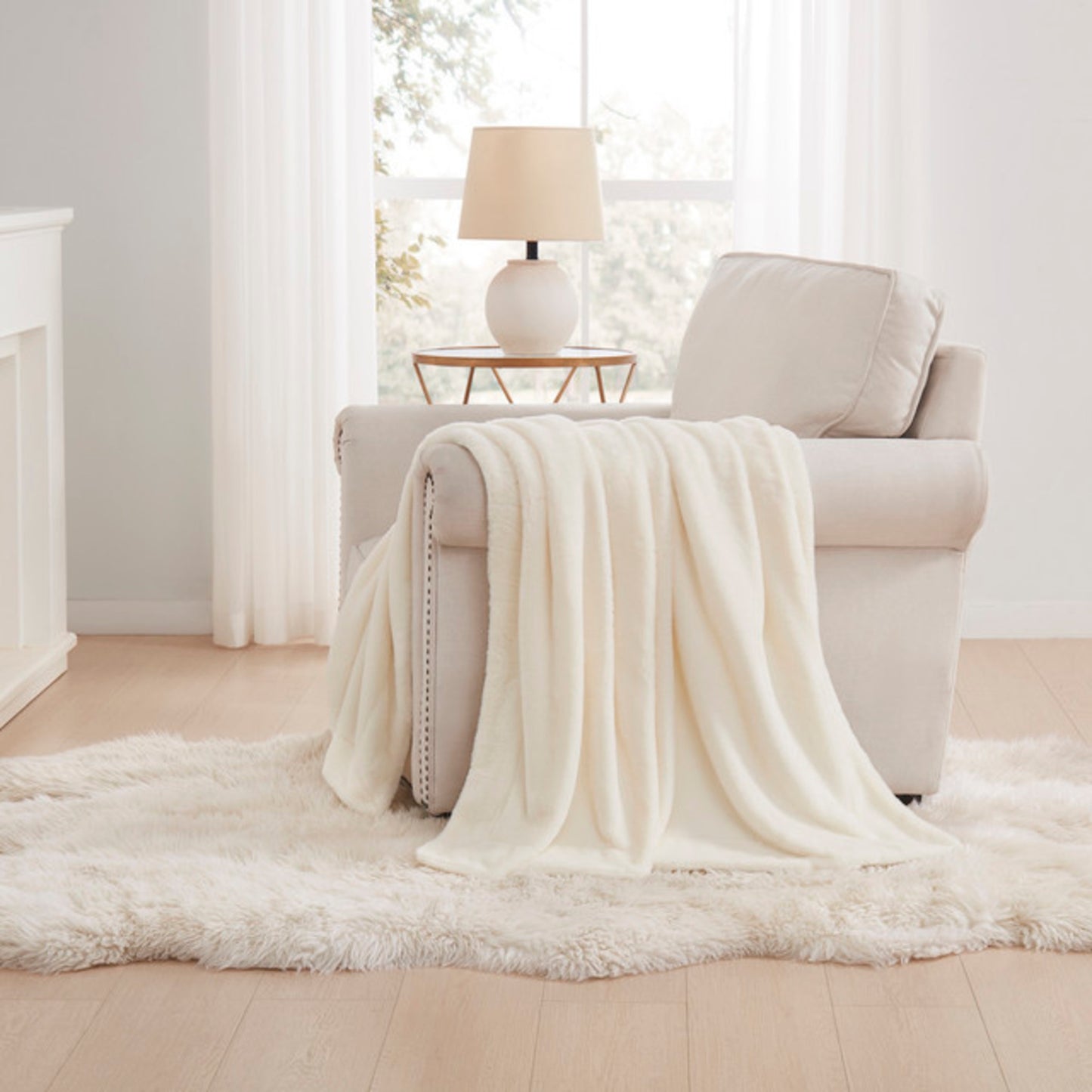 Premium Faux Fur to Flannel Throw, 50"x60"
