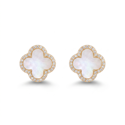 White Clover Post Earring - Gold