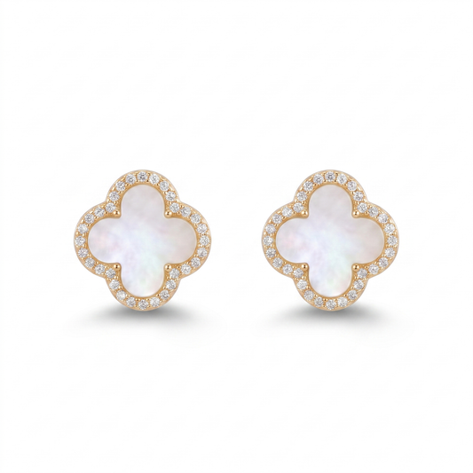 White Clover Post Earring - Gold