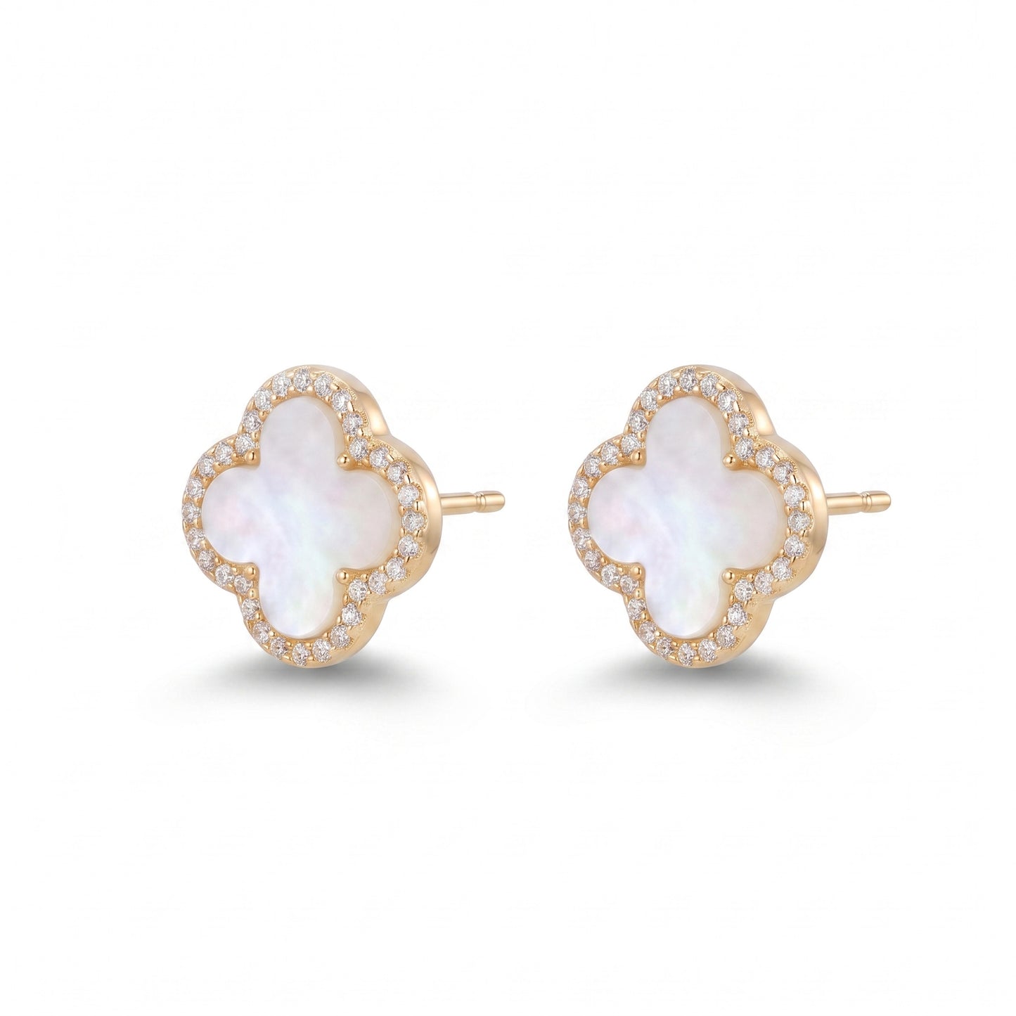 White Clover Post Earring - Gold