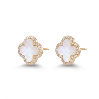 White Clover Post Earring - Gold