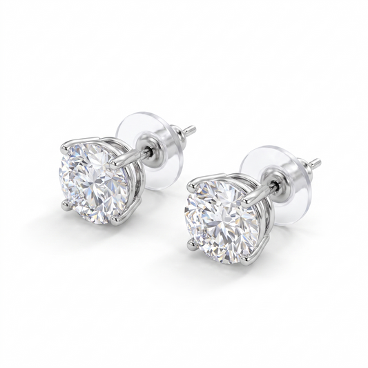CZ Stud Earring - Silver