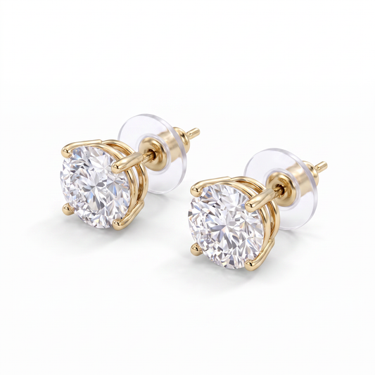 CZ Stud Earring - Gold