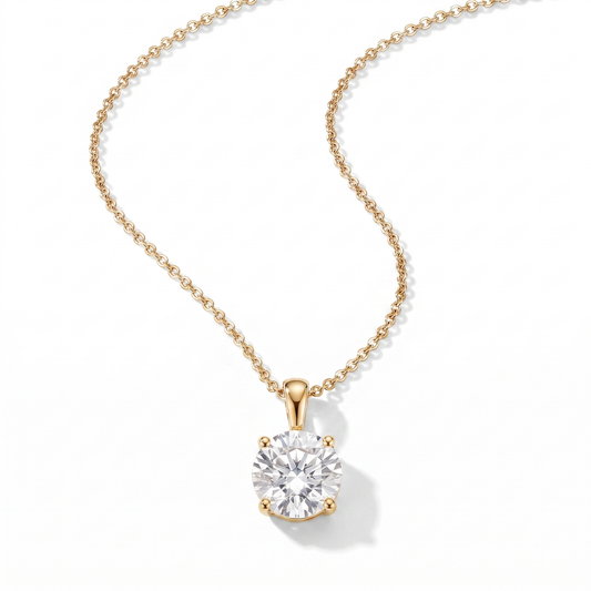 CZ Pendant Necklace - Gold