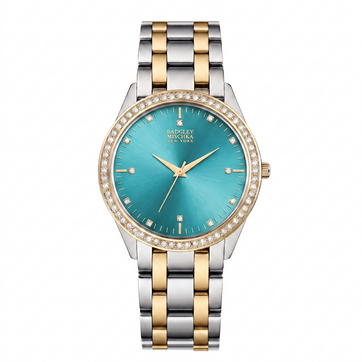 Luxe Legacy 2-Tone Watch Collection - Silver Aquamarine Blue