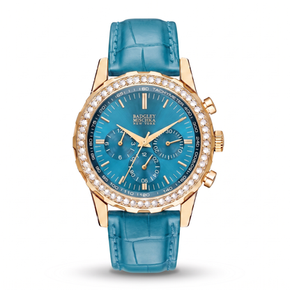Luxe Icon Watches Collection - Gold Aquamarine Blue