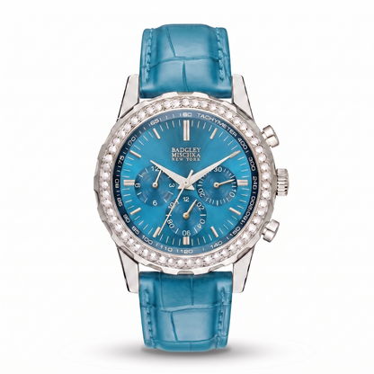 Luxe Icon Watches Collection - Silver Aquamarine Blue