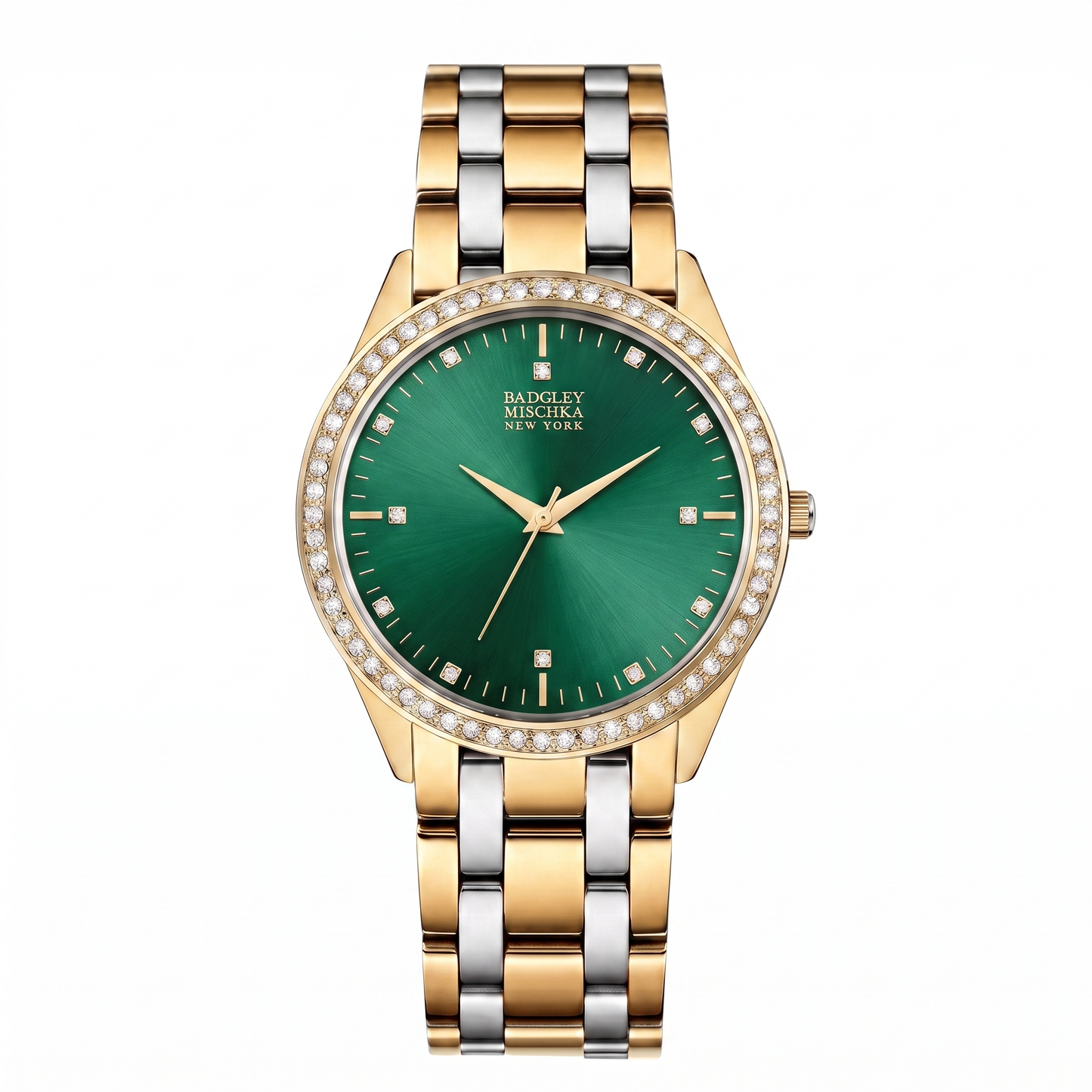 Luxe Legacy 2-Tone Watch Collection - Gold Emerald Green