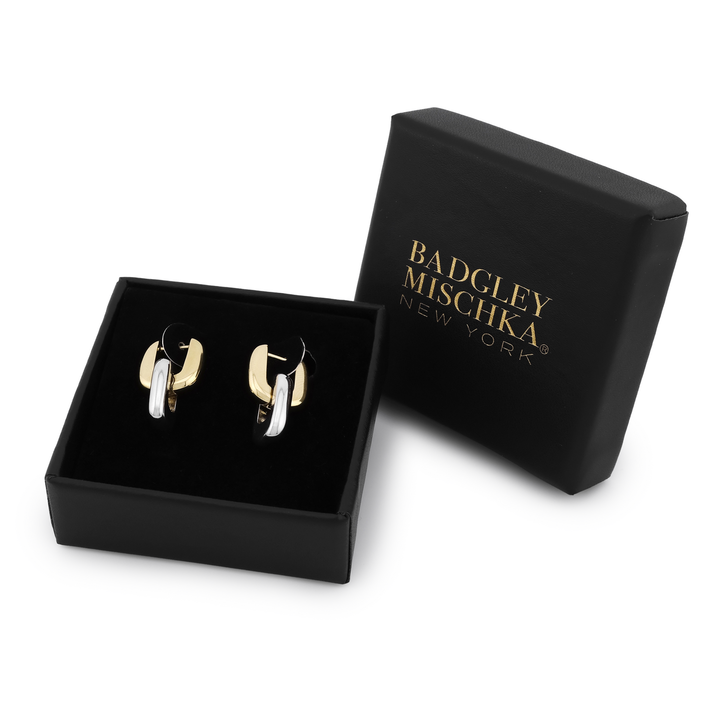 Bianca Two-Tone Dangle Link Earrings