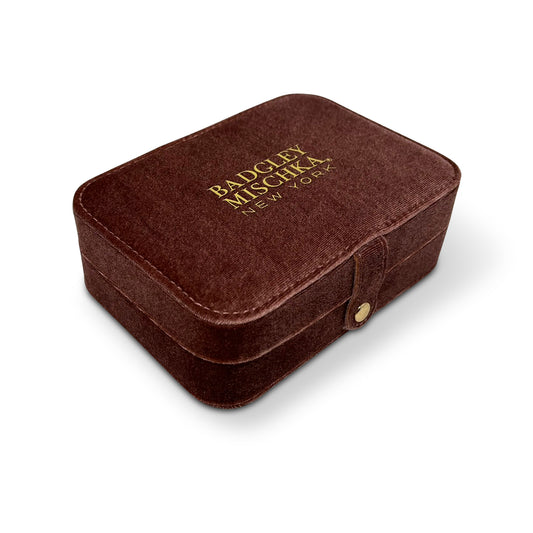 Gemma Velvet Jewelry Case with Snap Closure