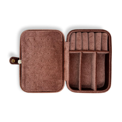 Gemma Velvet Jewelry Case with Snap Closure