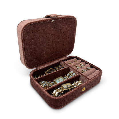 Gemma Velvet Jewelry Case with Snap Closure