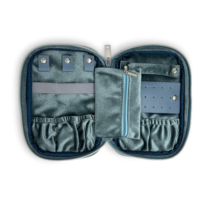 Lina Velvet Jewelry Case with Zipper Closure