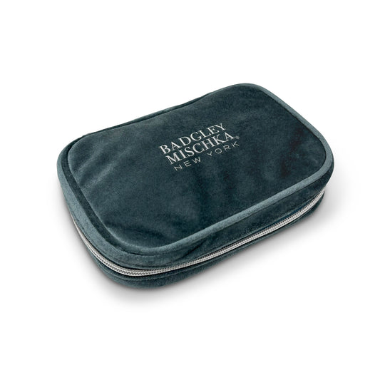 Lina Velvet Jewelry Case with Zipper Closure