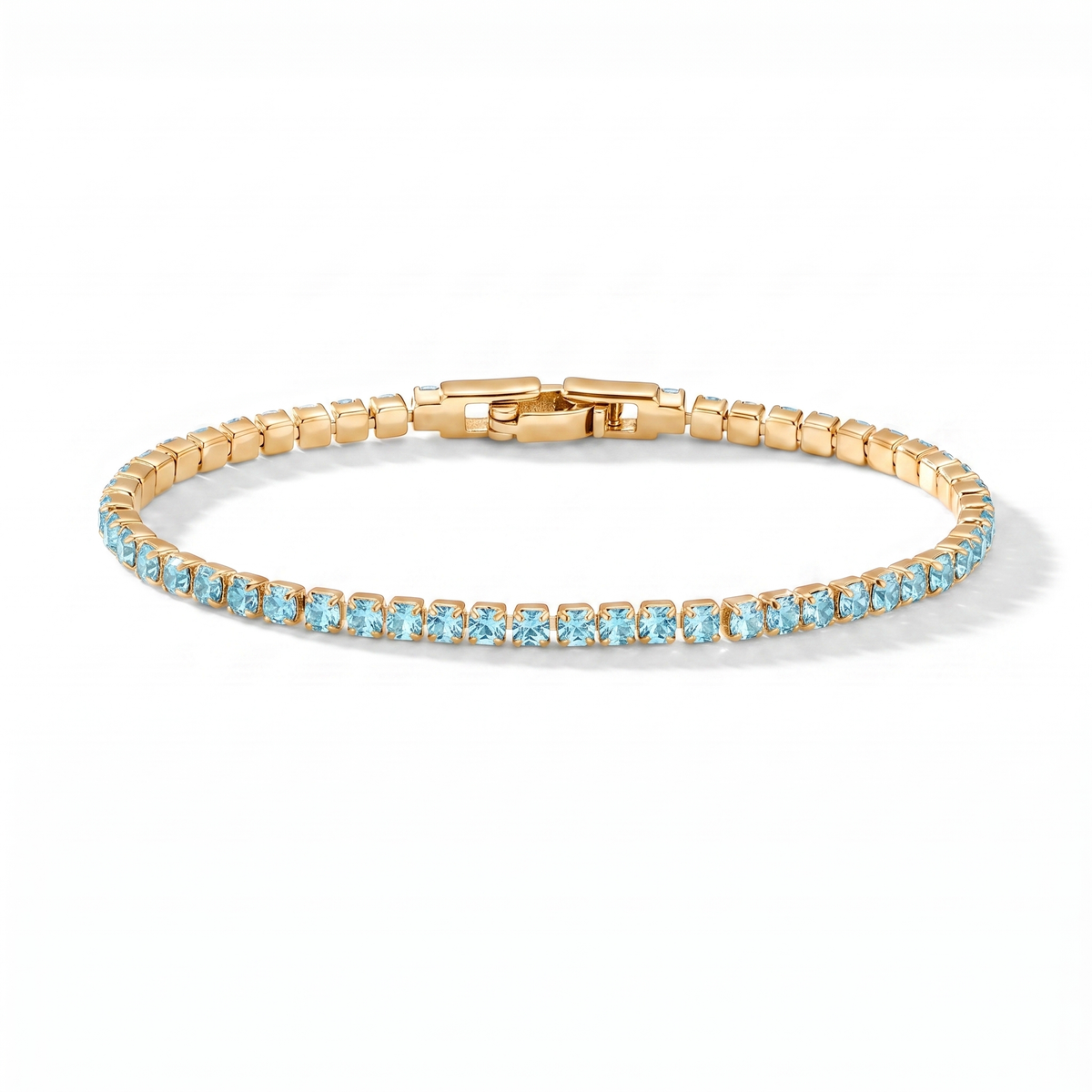 Luxe Tennis Bracelet - Aquamarine