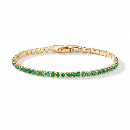 Luxe Tennis Bracelet - Emerald Green