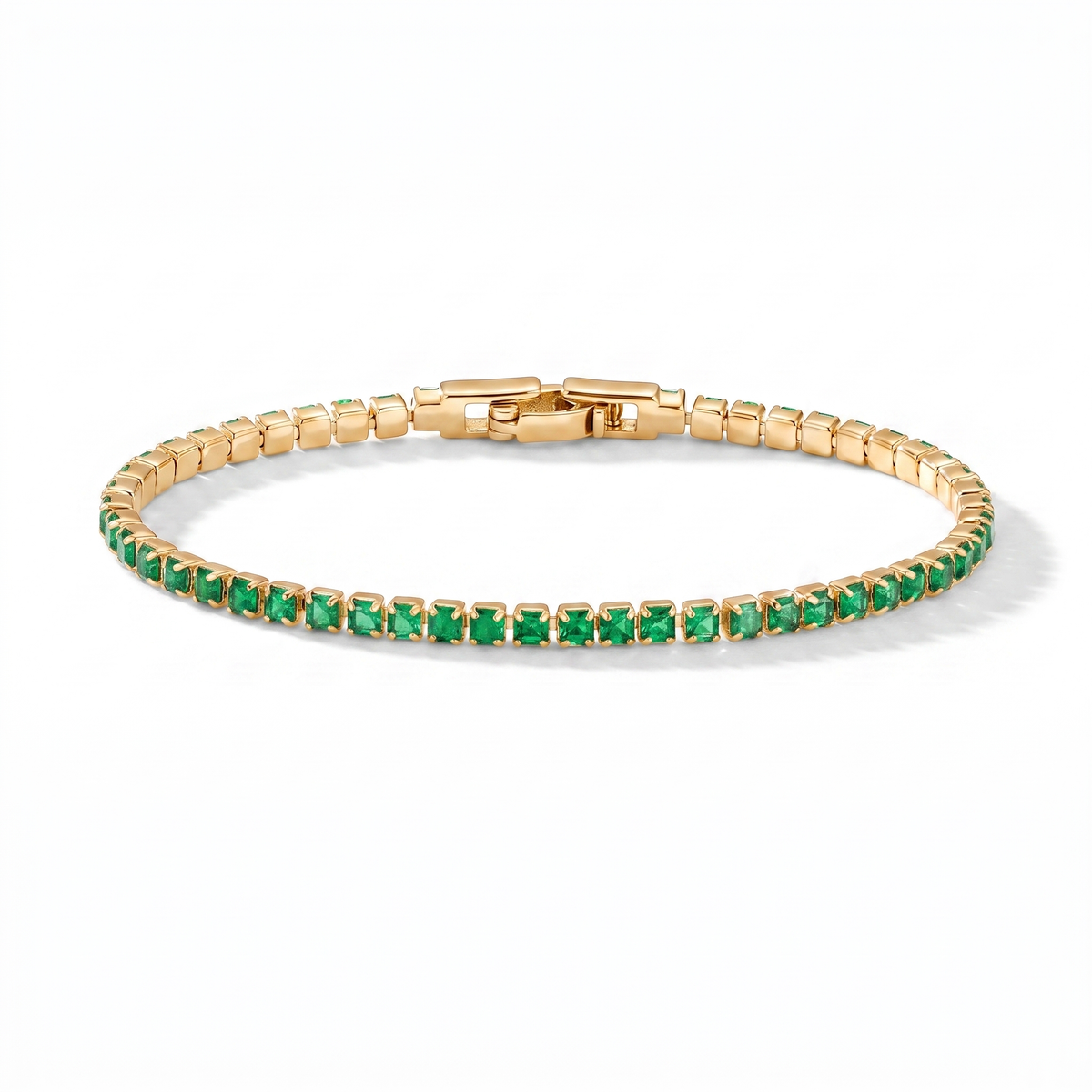 Luxe Tennis Bracelet - Emerald Green
