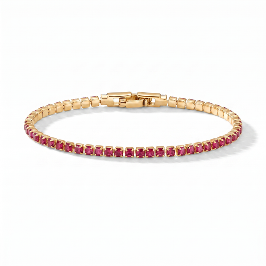 Luxe Tennis Bracelet - Ruby