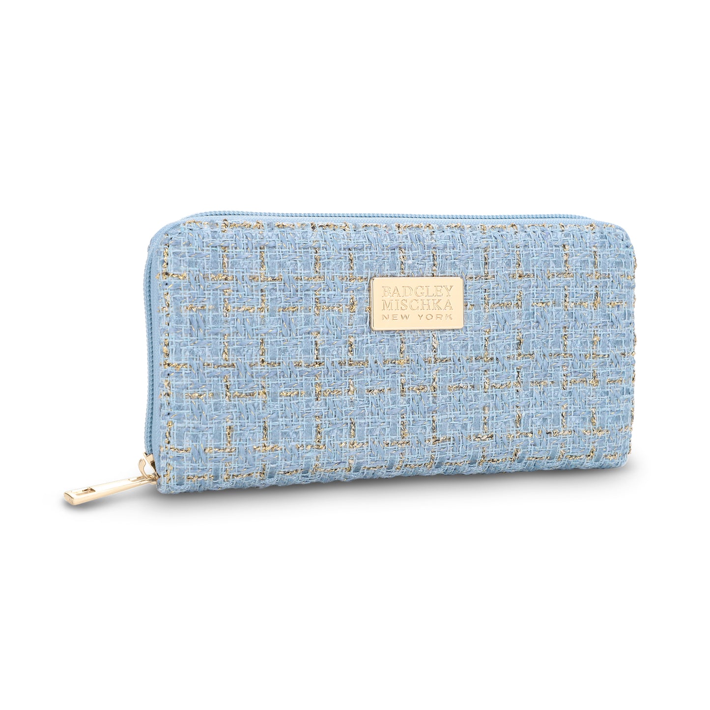 The Tara Tweed Wallet - Blue