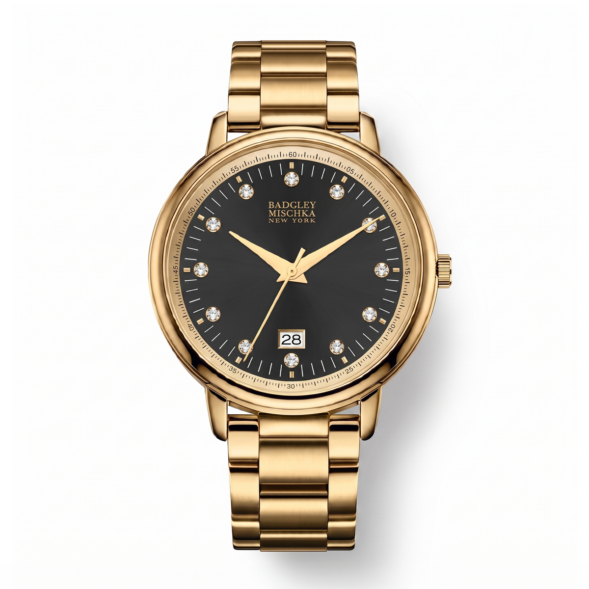 Luxe Modern Heirloom Watch Collection - Gold Black Metal Strap