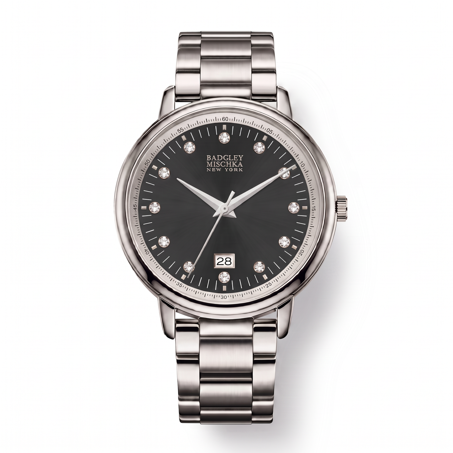 Luxe Modern Heirloom Watch Collection - Silver Black Metal Strap