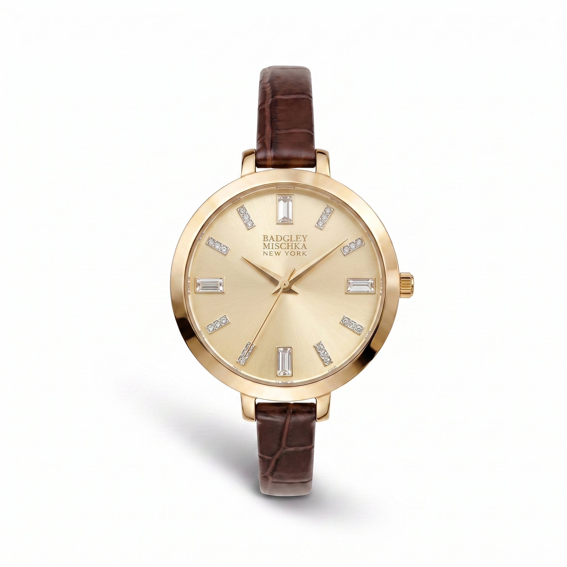 Elle Croc Strap Watch - Gold Dial