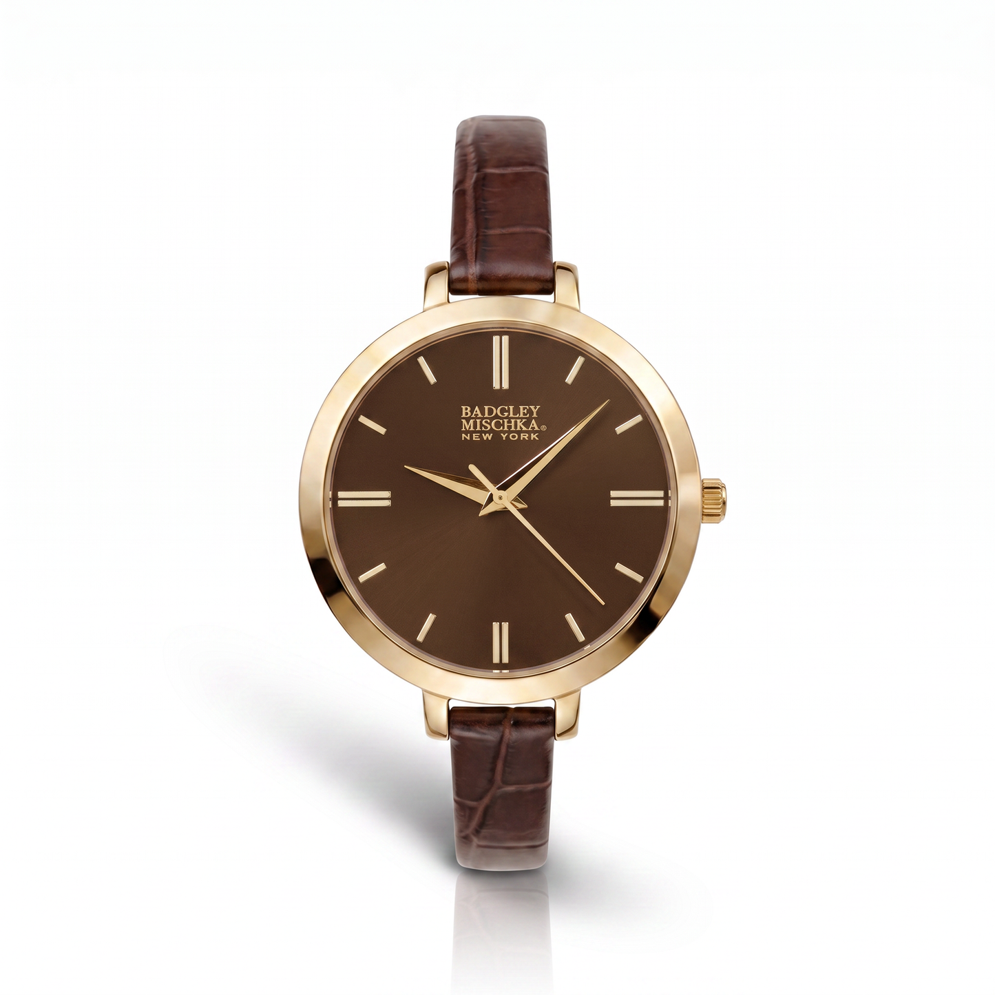 Elle Smooth Strap Watch - Brown Dial