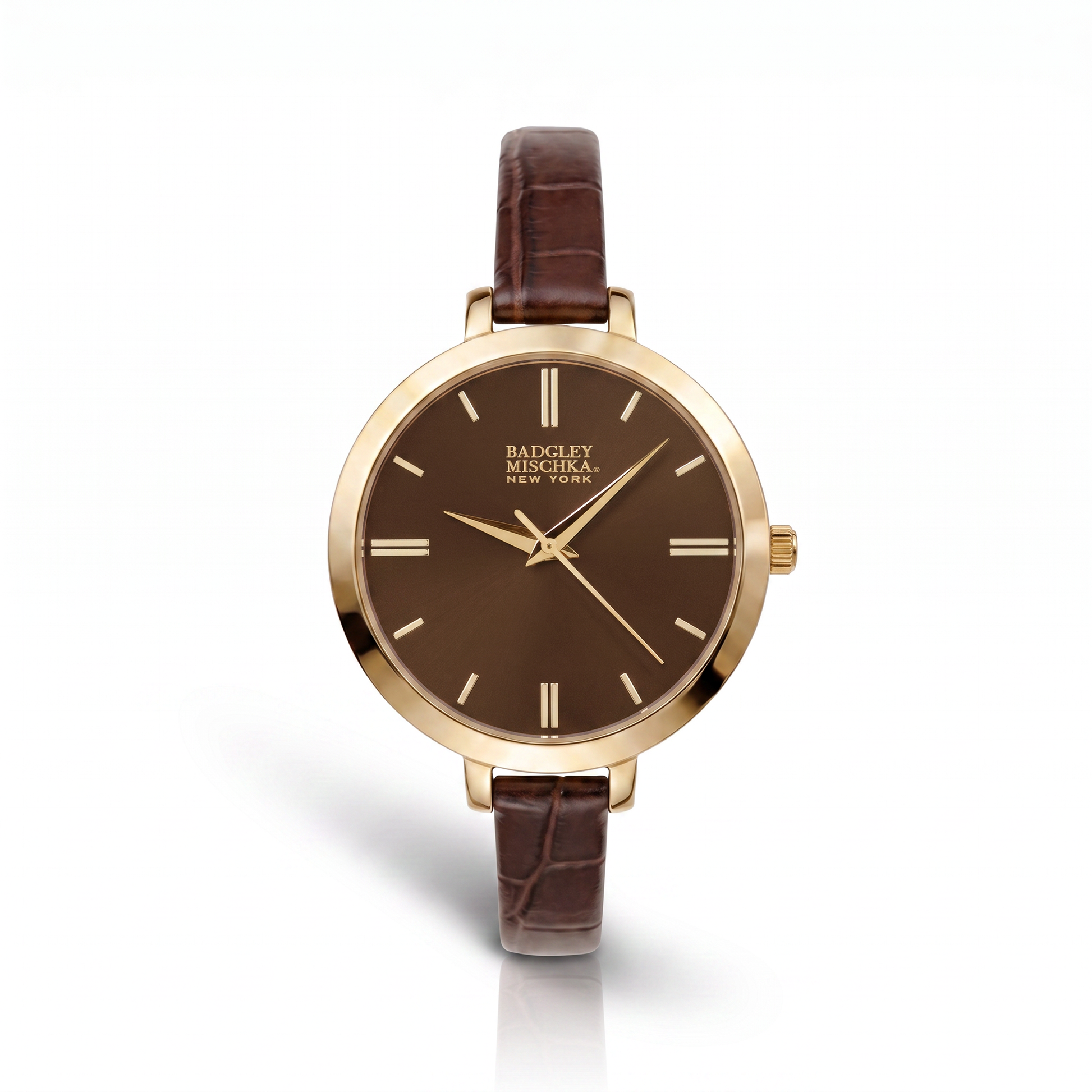 Elle Smooth Strap Watch - Brown Dial